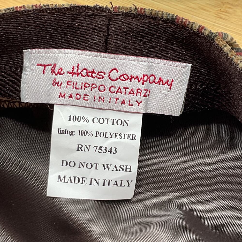 Filippo Catarzi Designed Striped Gatsby Newsboy Hat made in Italy - Picture 7 of 7